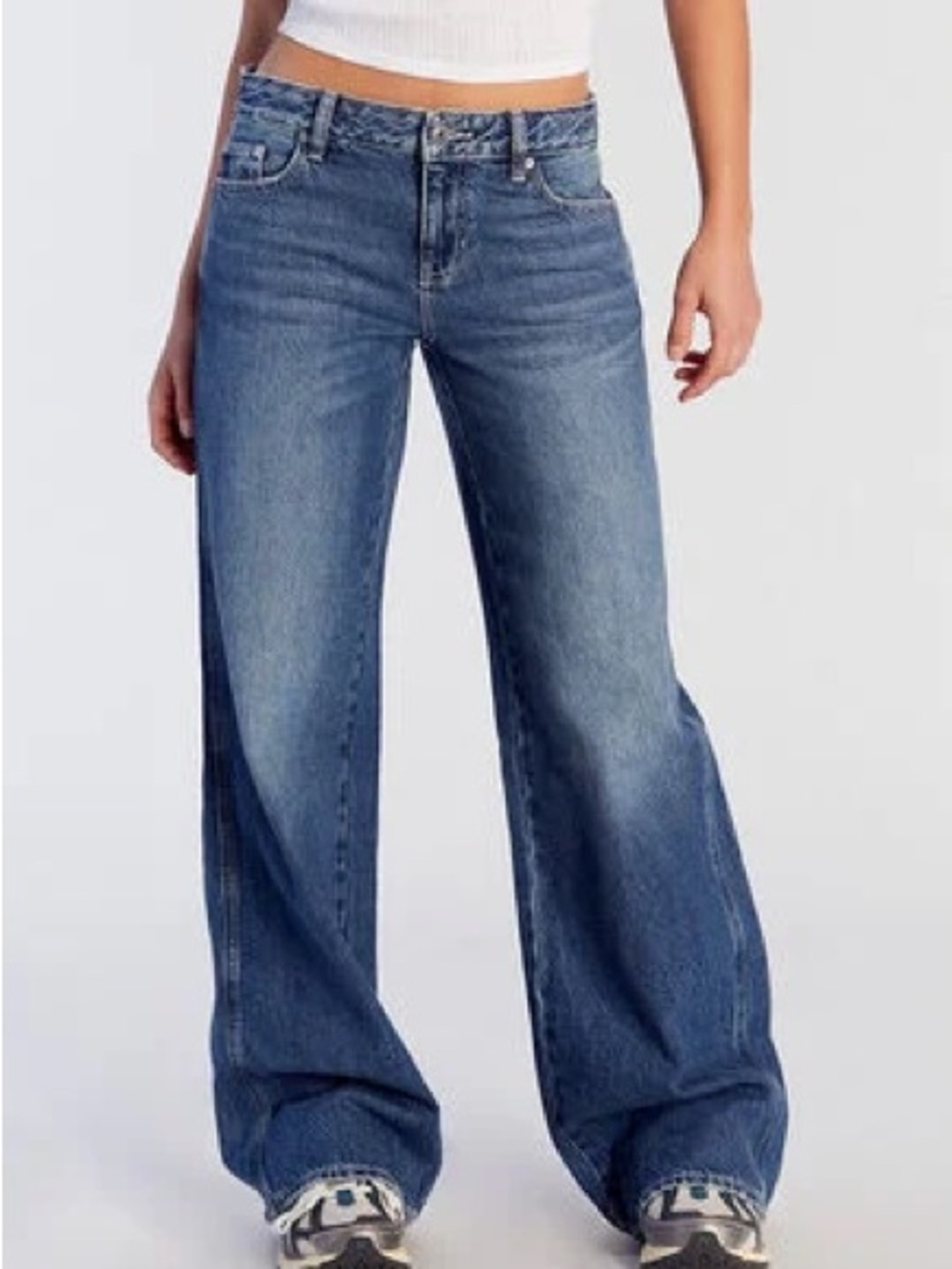Pacsun Casey Low Rise Baggy Jeans Medium Indigo Flawed